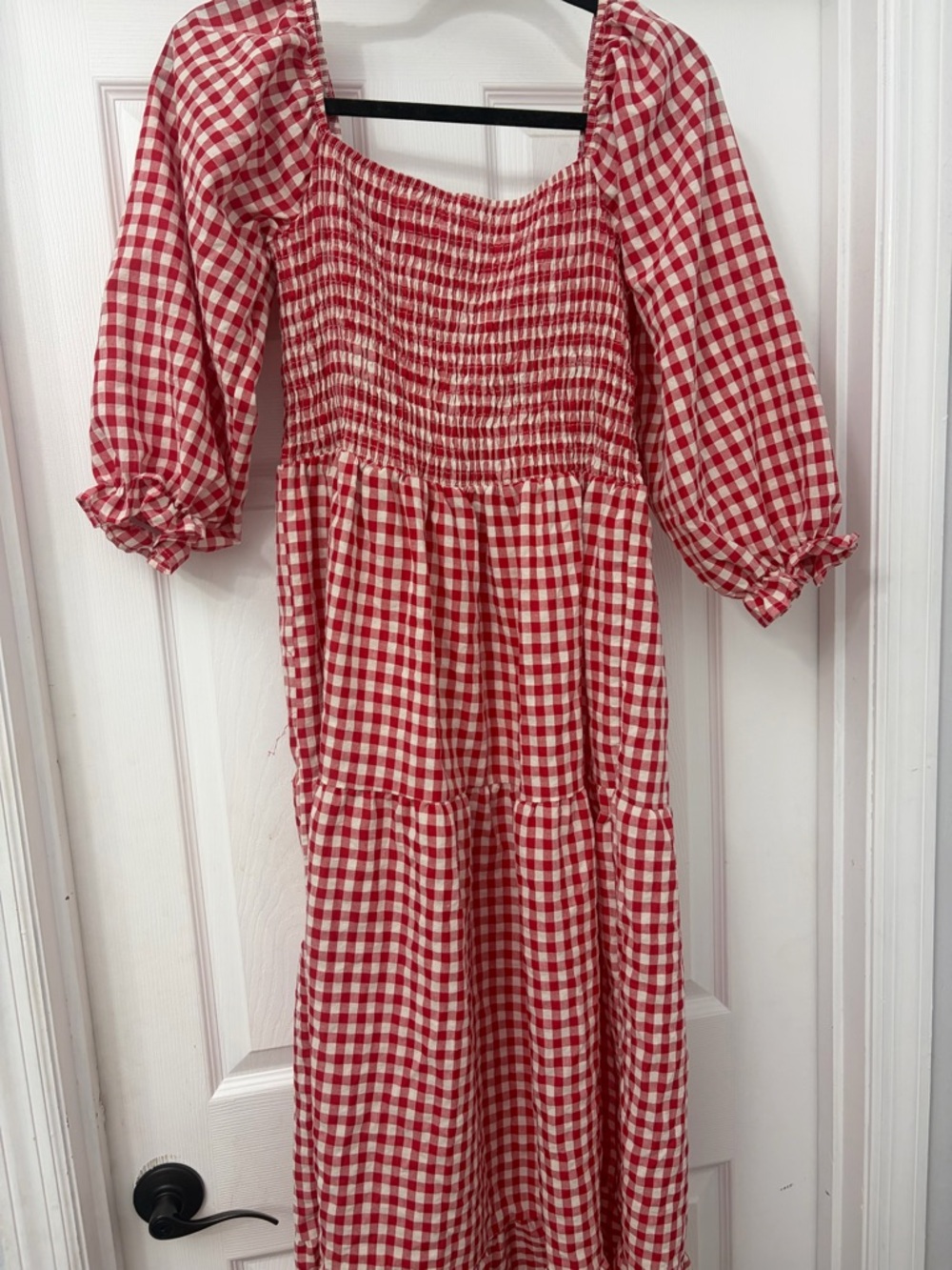 Source Unknown Red and White Gingham Maxi Dress - Picture 4 of 4